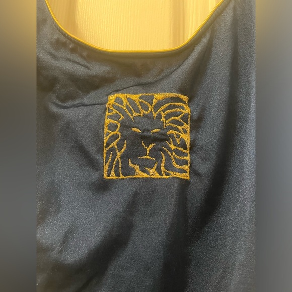 Anne Klein Vintage Navy with Gold Trimmings One Piece Bathing suit - Picture 4 of 12